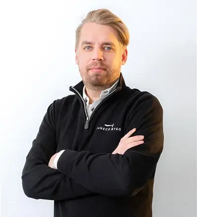 Primus Dahl VD på byggföretaget Saneco Bygg AB i Stockholm, Lidingö.